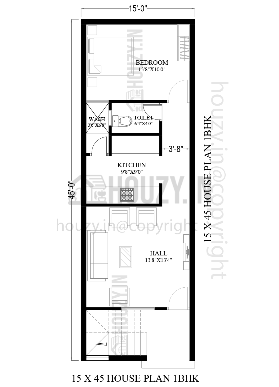 15x45 house plan