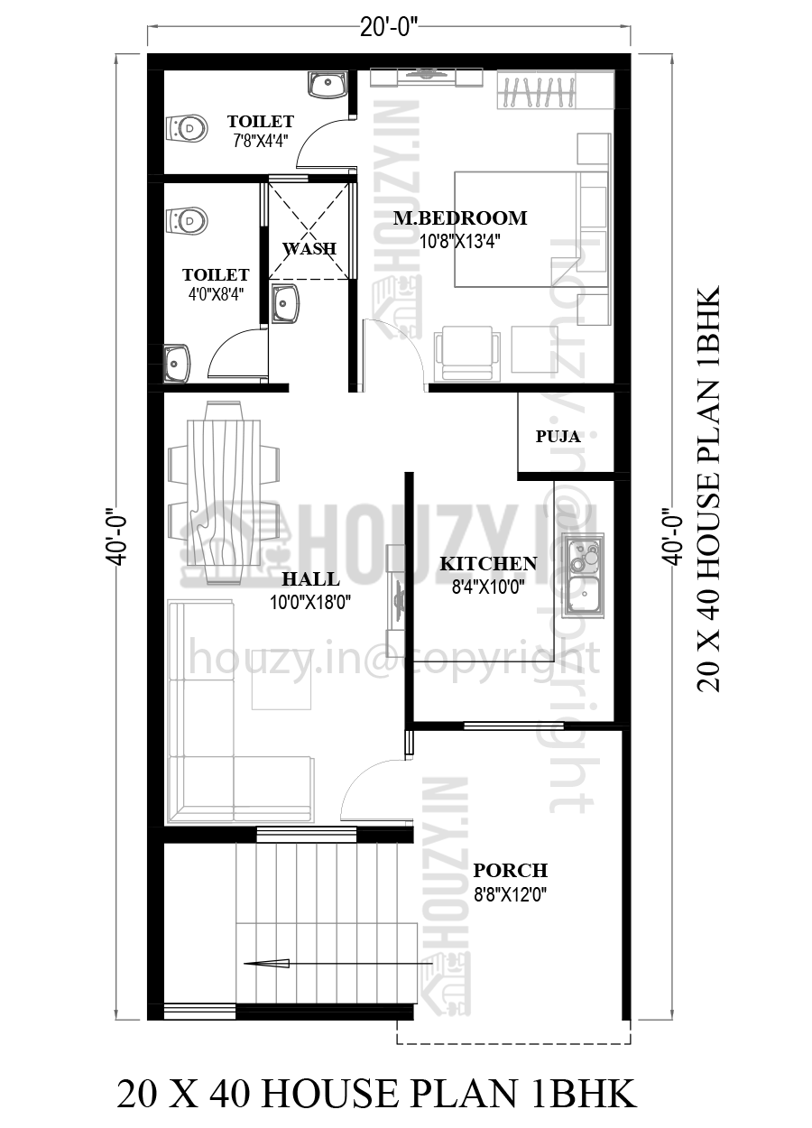 20x40 house plan