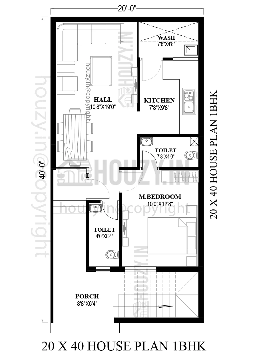 20 x 40 house plans east facing with vastu