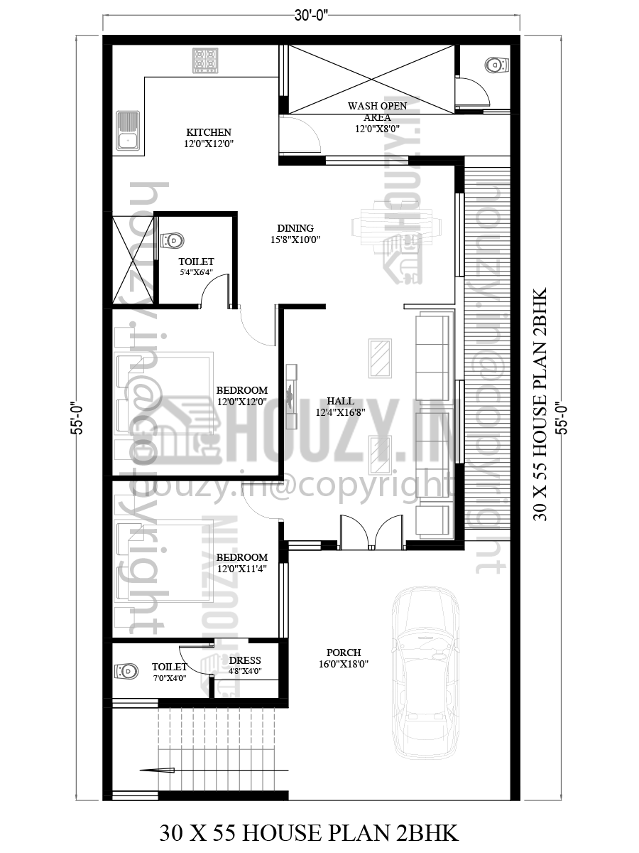 30x55 house plan