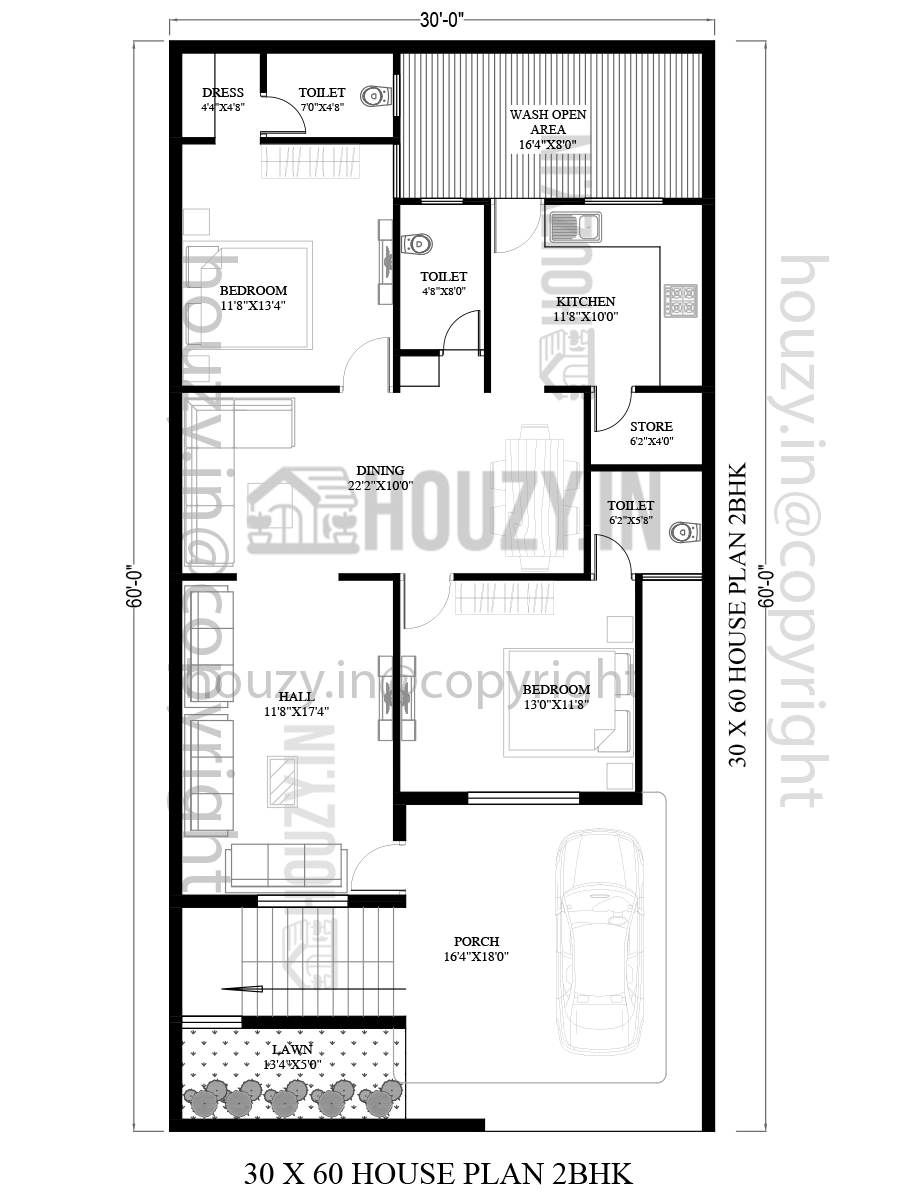 30x60 house plan