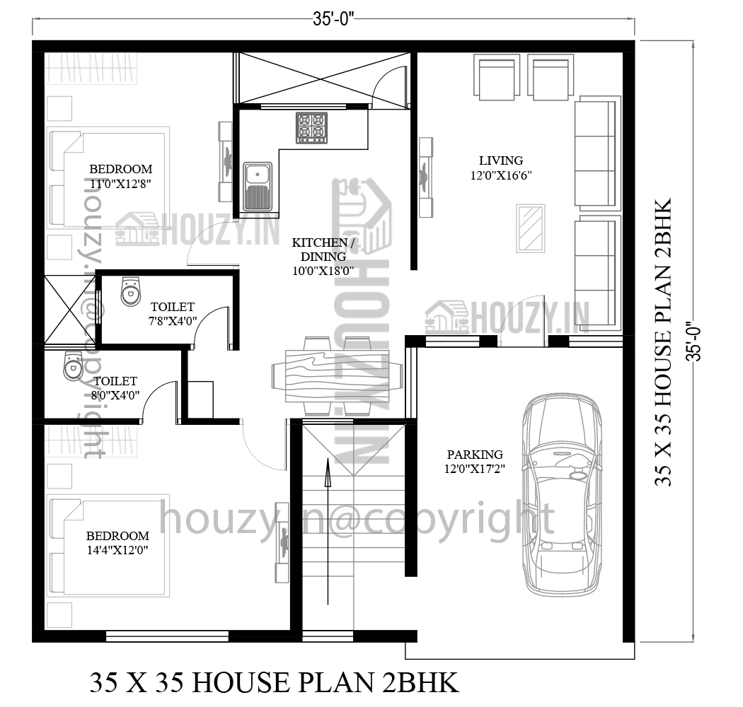 35x35 house plans