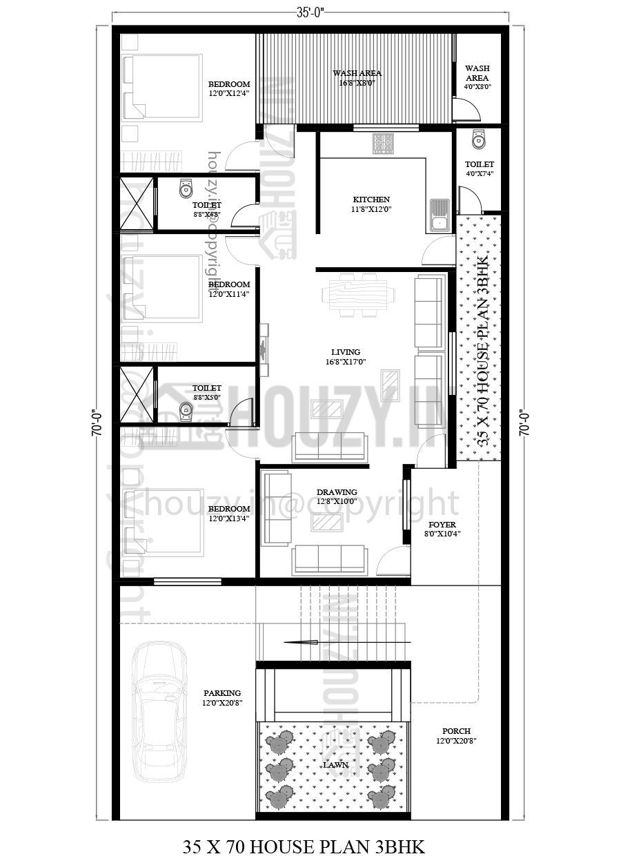 35x70 house plan