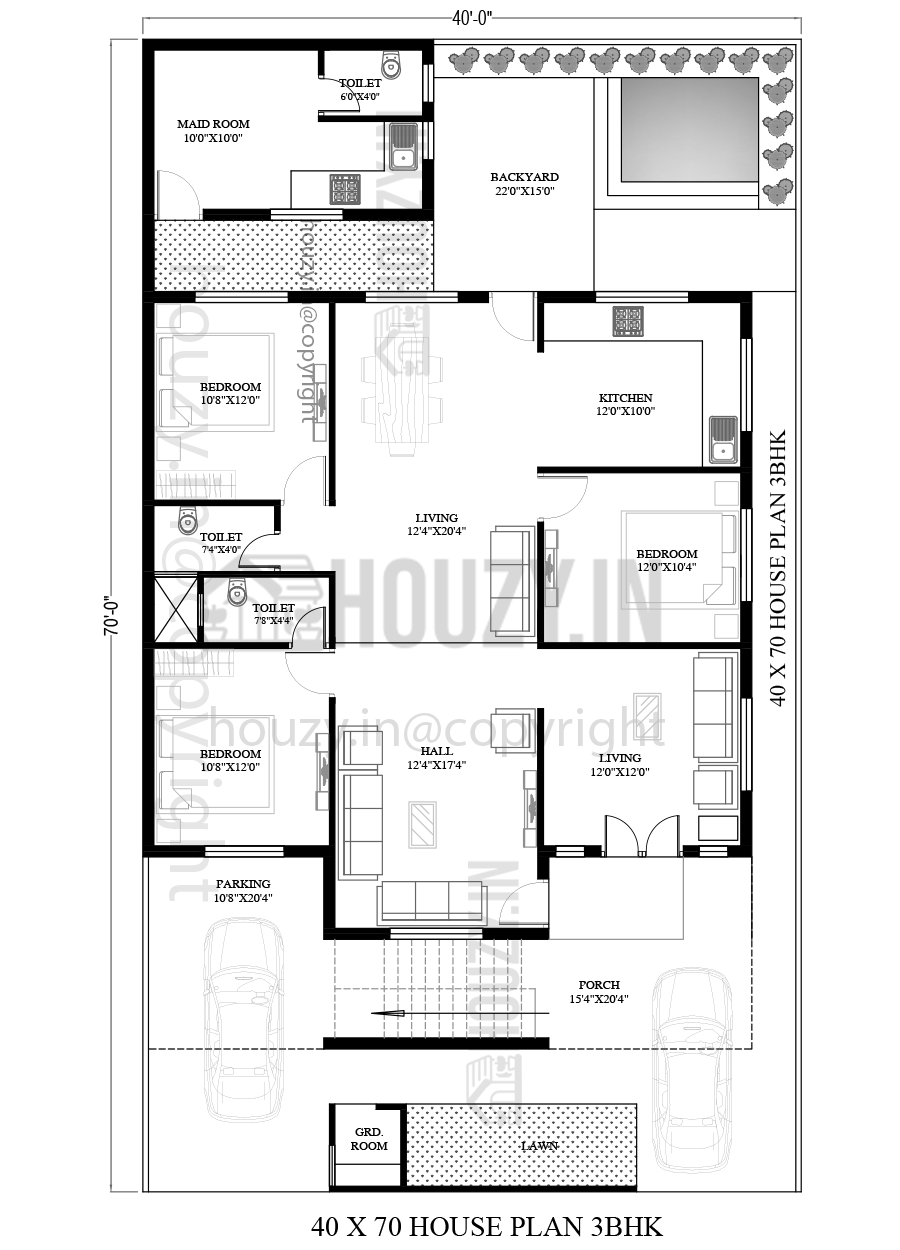 40x70 house plans