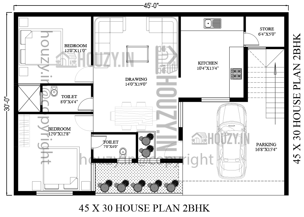 45x30 house plans