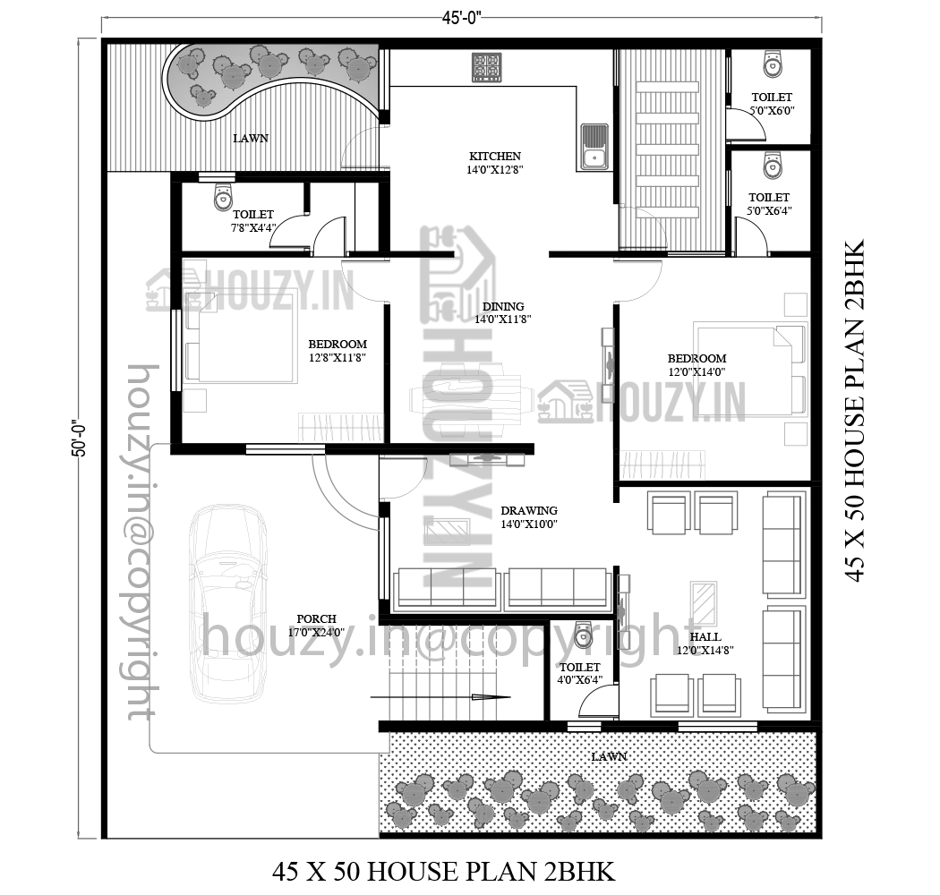 45x50 house plans