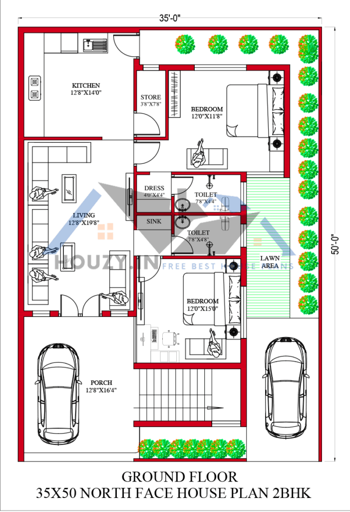 35x50 house plans north facing