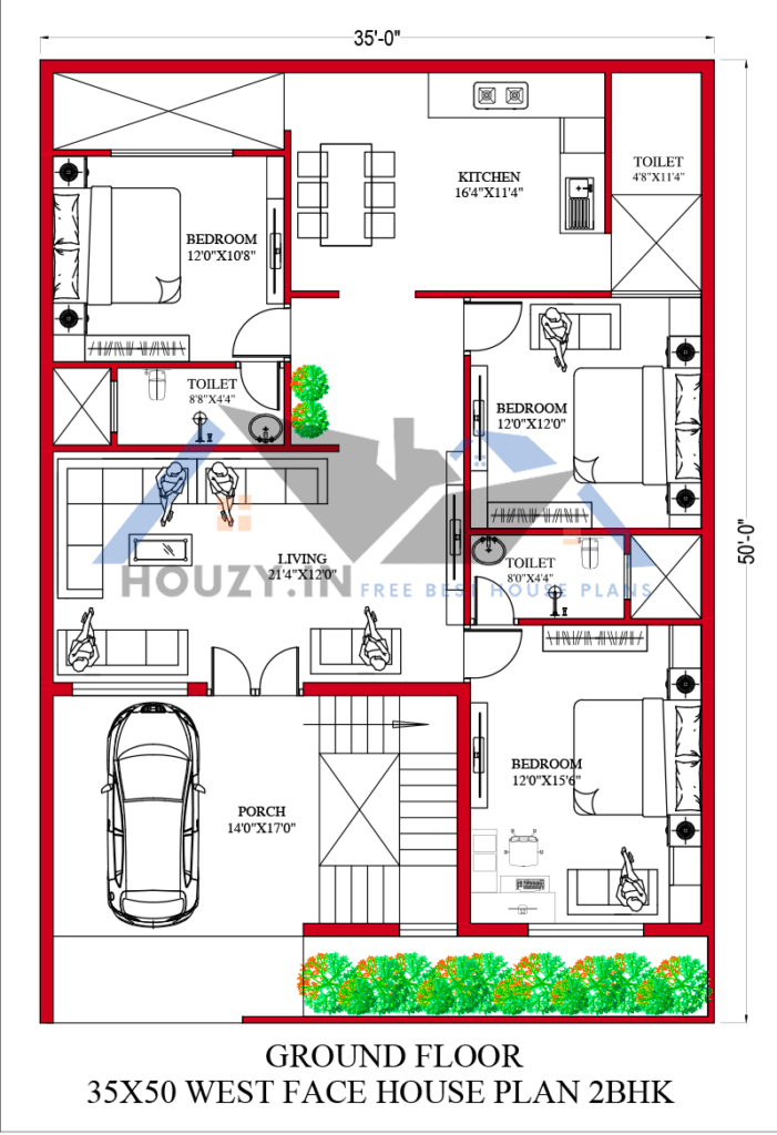 35x50 house plans west facing